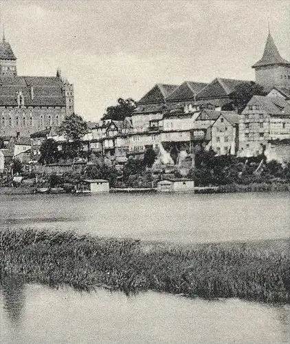 ALTE POSTKARTE MARIENBURG NOGATPARTIE MIT MARIENBURG NOGAT MALBORK WESTPREUSSEN Polen Polska pologne poland cpa postcard