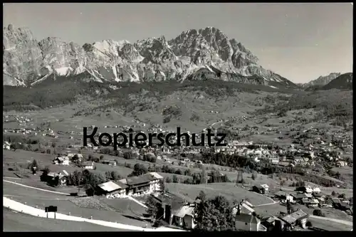 ALTE POSTKARTE CORTINA D'AMPEZZO 1224 m GEGEN CRISTALLO 3199 m d'Anpezo Dolomiti Italia Italy postcard cpa Ansichtskarte