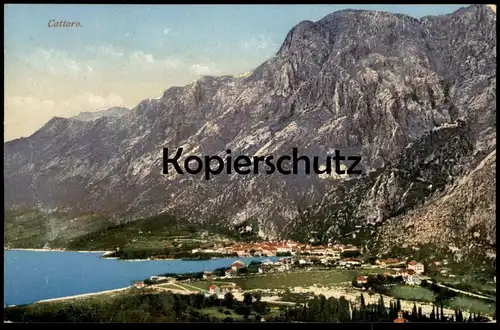 ALTE POSTKARTE CATTARO KOTOR MONTENEGRO Dalmatien Dalmatia Verlag Purger München Photochromie Ansichtskarte cpa postcard