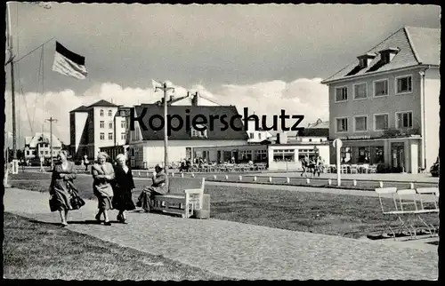 ÄLTERE POSTKARTE CUXHAVEN-DUHNEN AN DER PROMENADE HOTEL STRANDPERLE postcard cpa AK Ansichtskarte