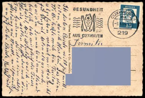 ÄLTERE POSTKARTE CUXHAVEN DÖSE DUHNEN SCHIFF HANSEATIC STEINMARNER STRAND STRANDHAUS ship postcard cpa AK Ansichtskarte