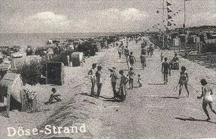 ÄLTERE POSTKARTE CUXHAVEN DÖSE DUHNEN SCHIFF HANSEATIC STEINMARNER STRAND STRANDHAUS ship postcard cpa AK Ansichtskarte