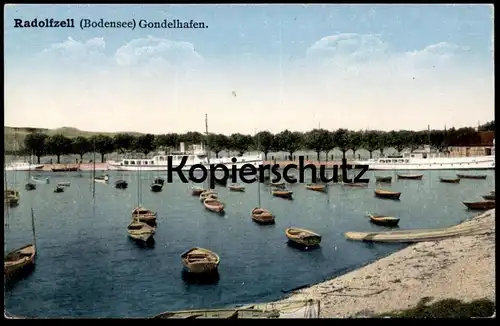 ALTE POSTKARTE RADOLFZELL GONDELHAFEN BODENSEE Schiff Dampfer ship steamship bateau à vapeur cpa postcard Ansichtskarte