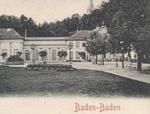 ALTE POSTKARTE BADEN-BADEN CONVERSATIONSHAUS 1901 Konversationshaus conversation-house cpa postcard Ansichtskarte AK