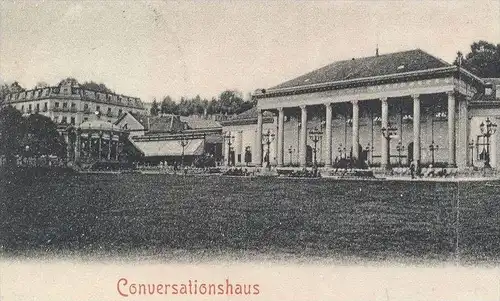 ALTE POSTKARTE BADEN-BADEN CONVERSATIONSHAUS 1901 Konversationshaus conversation-house cpa postcard Ansichtskarte AK