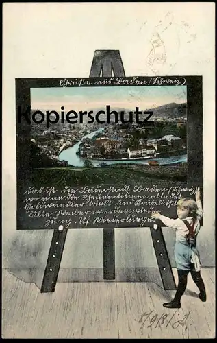 ALTE POSTKARTE GRÜSSE AUS BADEN AARGAU TAFEL tableau board Kind child enfant Schweiz Suisse Swiss postcard montage photo