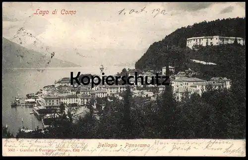 ALTE POSTKARTE BELLAGIO PANORAMA LAGO DI COMO Lario Comer See cartolina postale Garzini cpa postcard AK Ansichtskarte