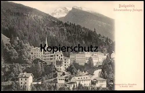 ALTE POSTKARTE BADGASTEIN SCHWARZENBERG-ANLAGEN BAD GASTEIN SALZBURG ÖSTERREICH VERLAG STENGEL Austria Autriche cpa AK
