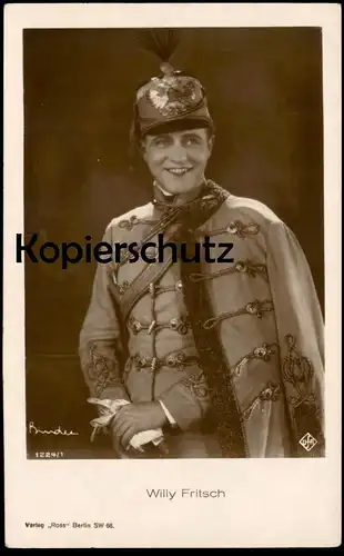 ALTE POSTKARTE WILLY FRITSCH UNIFORM FILM-SCHAUSPIELER uniforme actor acteur Alexander Binder postcard AK Ansichtskarte