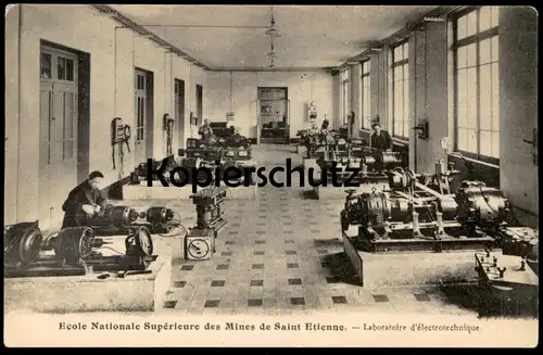 ALTE POSTKARTE ECOLE NATIONALE SUPÉRIEURE DES MINES DE SAINT ETIENNE LABORATOIRE D'ÉLECTROTECHNIQUE cpa postcard AK