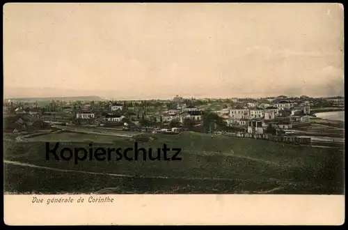 ALTE POSTKARTE VUE GÉNÉRALE DE CORINTHE Korinth Bahnhof Dampflok steam train locomotive à vapeur station gare greece cpa