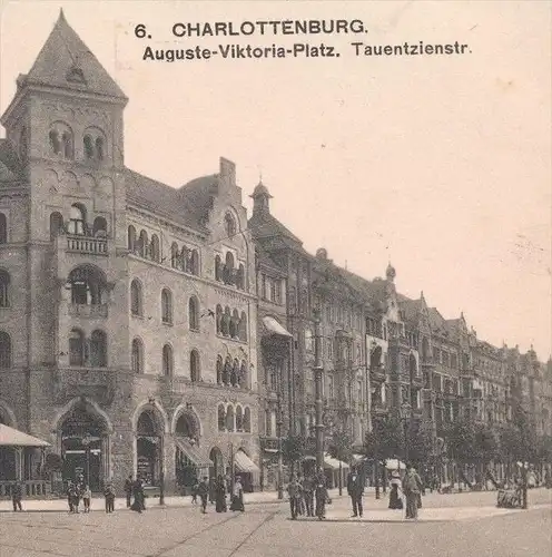 ALTE POSTKARTE BERLIN CHARLOTTENBURG AUGUSTE-VIKTORIA-PLATZ TAUENTZIENSTRASSE postcard cpa Ansichtskarte AK