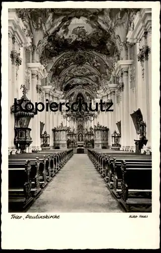 ÄLTERE POSTKARTE TRIER PAULINSKIRCHE PHOTOGRAF NIKO HAAS Kirche church église Ansichtskarte AK cpa postcard