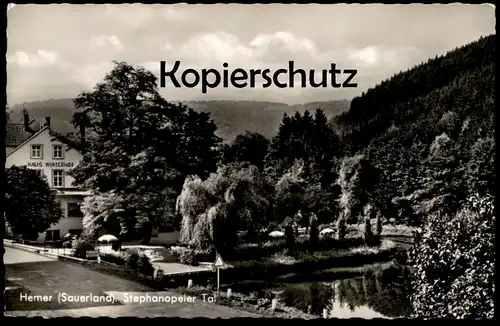 ÄLTERE POSTKARTE HEMER SAUERLAND STEPHANOPELER TAL HAUS WINTERHOF Ansichtskarte AK cpa postcard