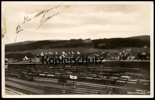 ALTE POSTKARTE TREUCHTLINGEN BAYERN MIT BAHNHOF Dampflok steam train locomotive à vapeur station gare Ansichtskarte cpa