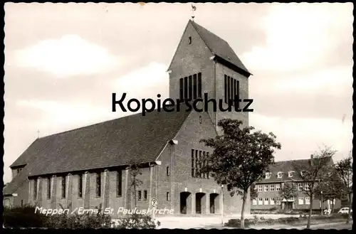 ÄLTERE POSTKARTE MEPPEN ST. PAULUSKIRCHE KIRCHE ST. PAULUS church église Ansichtskarte AK cpa postcard