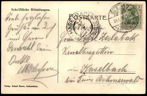 ALTE POSTKARTE OSTSEEBAD HERINGSDORF STARKER WELLENSCHLAG USEDOM bath bathing Fotomontage Montage Photo Surrealisme cpa