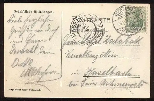ALTE POSTKARTE OSTSEEBAD HERINGSDORF STARKER WELLENSCHLAG USEDOM bath bathing Fotomontage Montage Photo Surrealisme cpa