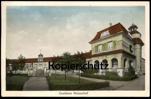 ALTE POSTKARTE KÖLN-BRÜCK GASTHAUS MAUSERHOF VORORTBAHN BENSBERG TELEPHON KALK 70 KEGELBAHN SÄLE CÖLN Cologne postcard