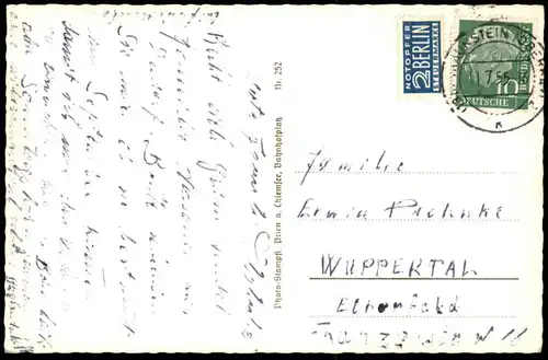 ÄLTERE POSTKARTE RUHPOLDING 1955 MIT RAUSCHBERG 1694 M SONNTAGSHORN 1961 M UND REIFFELBERG Ansichtskarte AK cpa postcard