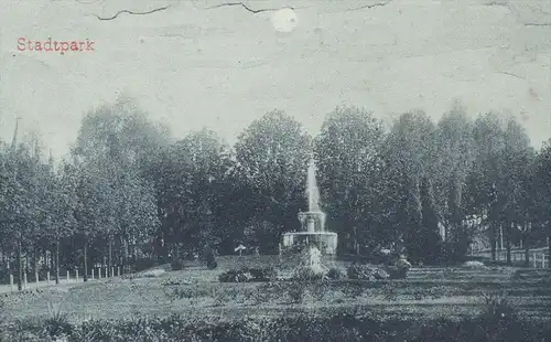 ALTE POSTKARTE KAISERSLAUTERN STADTPARK 1898 bei Nacht Mondschein at night moonlight moon la nuit Ansichtskarte postcard