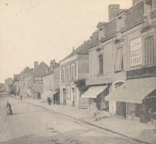 ALTE POSTKARTE LAVAL MAYENNE AVENUE DES DEUX GARES CACAO CHOCOLAT VINAY EPICERIE postcard cpa AK Ansichtskarte