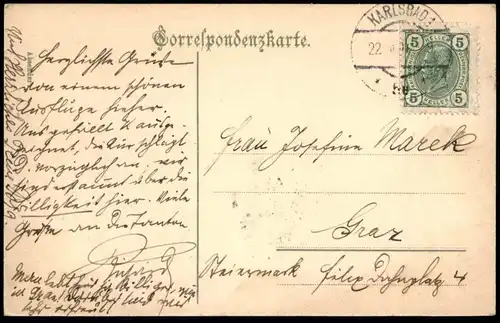 ALTE POSTKARTE HANS HEILING BEI KARLSBAD 1907 Karlovy Vary Ceska Republika Tschechien cpa postcard AK