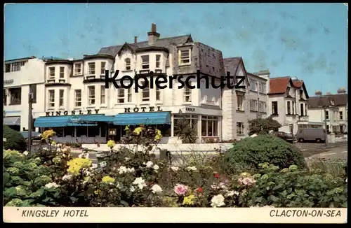 ÄLTERE POSTKARTE CLACTON-ON-SEA KINGSLEY HOTEL Essex United Kingdom postcard flowers rose roses cpa Ansichtskarte Rosen