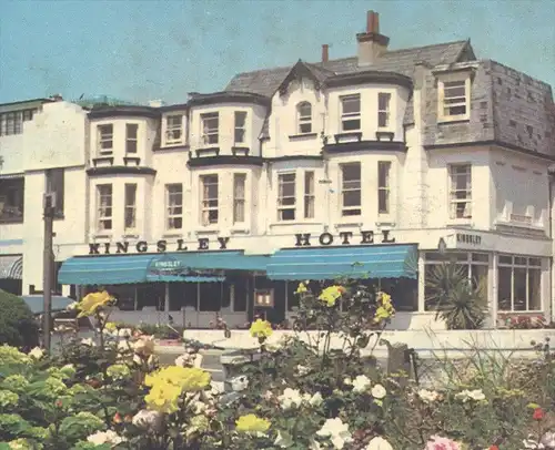 ÄLTERE POSTKARTE CLACTON-ON-SEA KINGSLEY HOTEL Essex United Kingdom postcard flowers rose roses cpa Ansichtskarte Rosen