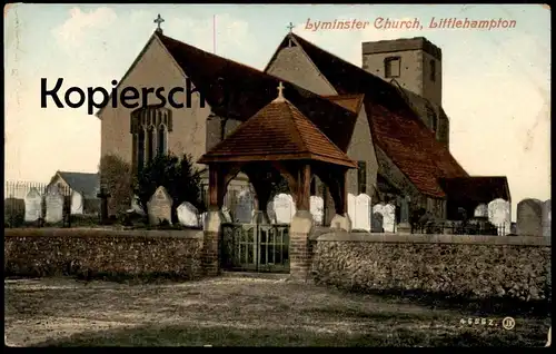 ALTE POSTKARTE LITTLEHAMPTON LYMINSTER CHURCH SUSSEX United Kingdom cemetery Kirche église postcard Friedhof cimètiere