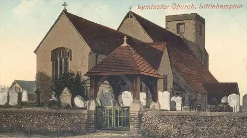 ALTE POSTKARTE LITTLEHAMPTON LYMINSTER CHURCH SUSSEX United Kingdom cemetery Kirche église postcard Friedhof cimètiere