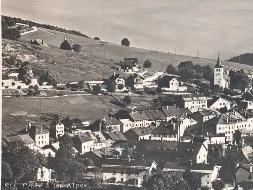 ALTE POSTKARTE ST. CROIX ET LES ALPES PANORAMA Ste. Croix le Alps Vaud Waadt Pro Patria St. Jakob an der Birs 1944 AK