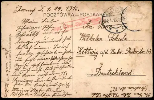ALTE POSTKARTE LODZ BONY BONS 1914 1915 GELDSCHEIN RUBEL Monnaies money monnaie billet de banque AK cpa postcard