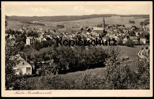 ALTE POSTKARTE NAILA 1943 NAILAER LÖWENBRÄU DEUTSCHES HAUS FRANKENWALD Bavière Bavaria Eisenbahn railway train Bier beer