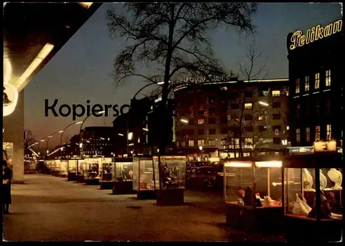 ÄLTERE POSTKARTE BERLIN KURFÜRSTENDAMM BEI NACHT HOTEL KEMPINSKI PELIKAN Kudamm at night AK Ansichtskarte postcard cpa