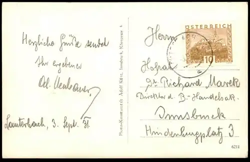 ALTE POSTKARTE BRIXEN IM TAL THALE TIROL 1931 Ansichtskarte AK postcard cpa