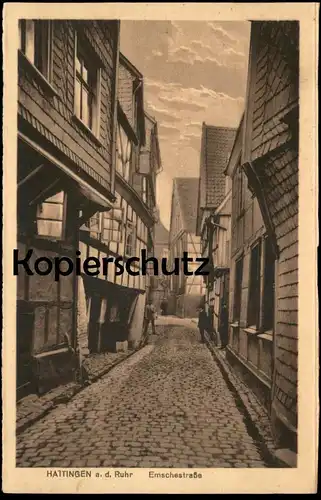 ALTE POSTKARTE HATTINGEN AN DER RUHR EMSCHESTRASSE 1923 Ansichtskarte AK cpa postcard