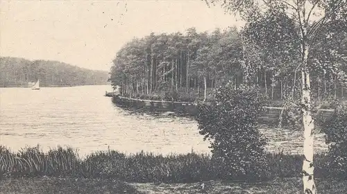 ALTE POSTKARTE GRUSS AUS PRIEROS-BRÜCK EINFAHRT ZUR DUBROW SCHMÖLDESEE Heidesee PierosbrückAK Ansichtskarte