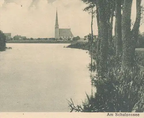 ALTE POSTKARTE GROSS KÖRIS AM SCHULZENSEE Kirche See bei Heidesee Königs Wusterhausen cpa postcard AK Ansichtskarte