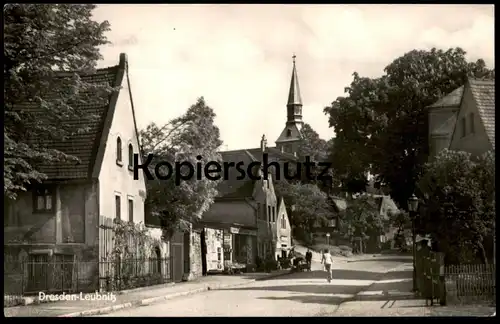 ÄLTERE POSTKARTE DRESDEN-LEUBNITZ-NEUOSTRA GESCHÄFT SAMEN WEND LUFTPOST DDR IN DIE USA cpa postcard Ansichtskarte