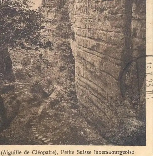 ALTE POSTKARTE WOLFSCHLUCHT AGUILLE PETITE SUISSE LUXEMBOURGEOISE Wolfsschlucht Echternach Grundhof Luxemburg Luxembourg