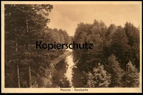 ALTE POSTKARTE MASUREN KANALPARTIE KANAL OSTPREUSSEN Masury canal cpa postcard AK Ansichtskarte