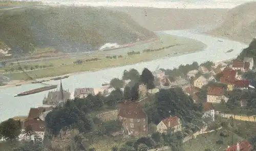 ALTE POSTKARTE SÄCHSISCHE SCHWEIZ WEHLEN AN DER ELBE 1906 SACHSEN cpa postcard AK Ansichtskarte
