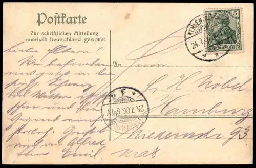 ALTE POSTKARTE SÄCHSISCHE SCHWEIZ WEHLEN AN DER ELBE 1906 SACHSEN cpa postcard AK Ansichtskarte