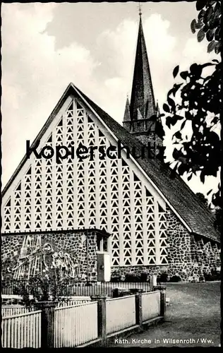 ÄLTERE POSTKARTE WILSENROTH WESTERWALD DORNBURG KATHOLISCHE KIRCHE MIT BARTHOLOMÄUS-RELIEF church l'église Ansichtskarte