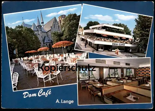 ÄLTERE POSTKARTE GELSENKIRCHEN-BUER DOM CAFÉ ALFRED LANGE URBANUSKIRCHPLATZ Ansichtskarte postcard cpa AK