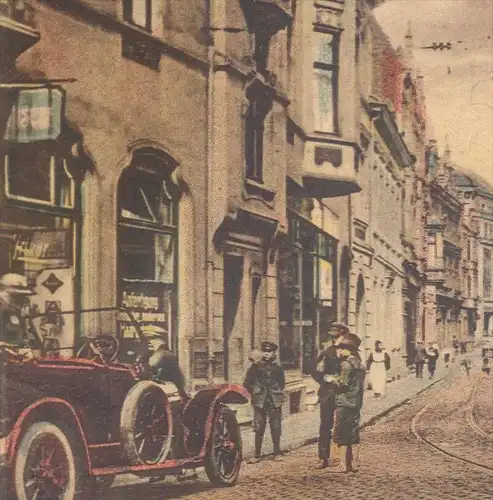 ALTE POSTKARTE MÜLHEIM RUHR HINDENBURGSTRASSE AUTO KINDER children & old car enfants voiture cpa postcard AK