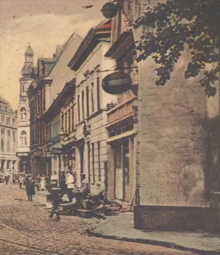 ALTE POSTKARTE MÜLHEIM RUHR HINDENBURGSTRASSE AUTO KINDER children & old car enfants voiture cpa postcard AK