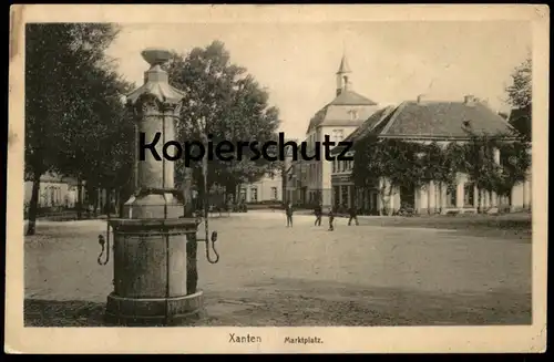 ALTE POSTKARTE XANTEN MARKTPLATZ MIT BRUNNEN fontaine fountain Ansichtskarte AK postcard cpa