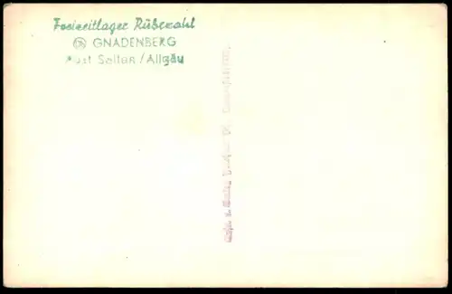 ALTE POSTKARTE GNADENBERG FREIZEITLAGER RÜBEZAHL POST SEIFEN ALLGÄU IMMENSTADT Winter hiver snow postcard Ansichtskarte